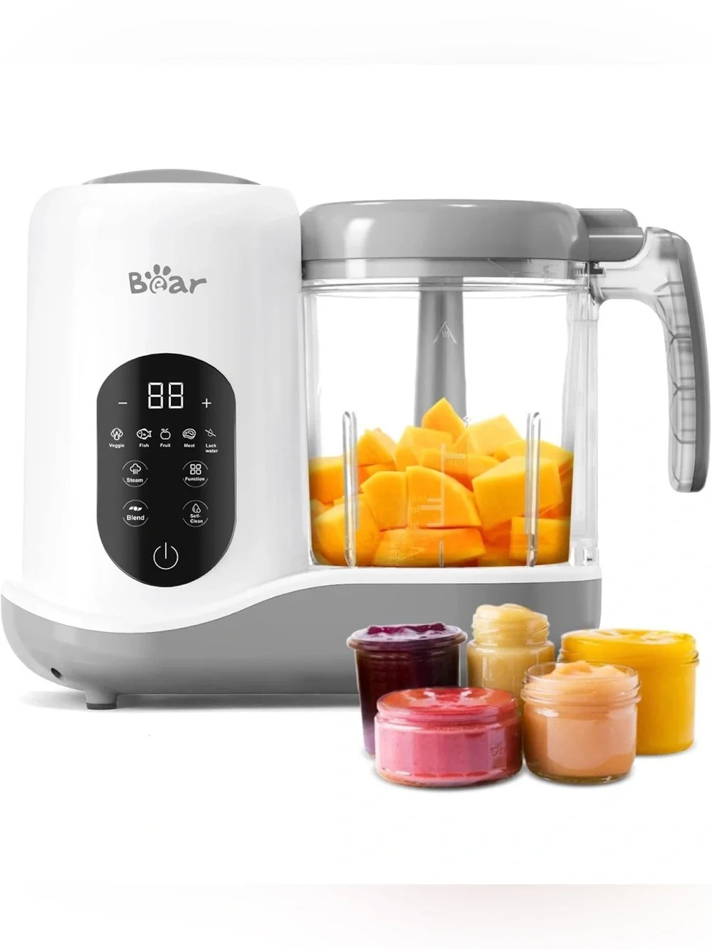 BEAR 2024 Baby Food Maker | One Step Baby Food Processor Steamer Puree Blender